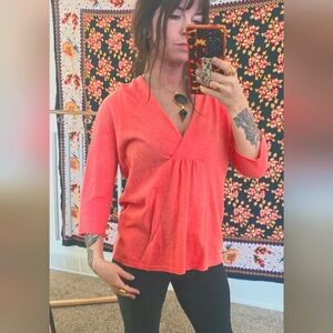 Natural Fibers sweater cashmere wool and cotton.